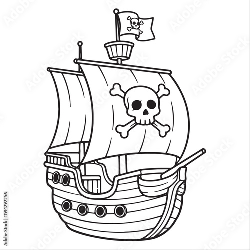 Black and White Line Drawing