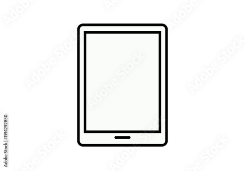 Icono de tableta electrónica con pantalla en blanco