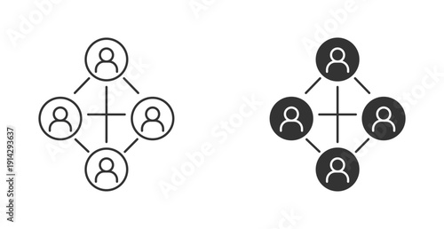 Networks icon set. Business Connections. Social Media connect concept , vector illustration .