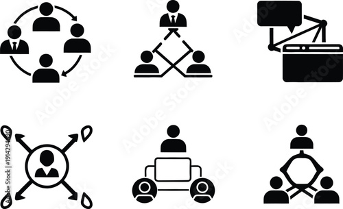 Decentralized Autonomous Organization DAO governance concept with connected nodes and digital network.