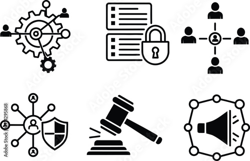 Abstract digital network representing DAO decentralized autonomous organization governance and blockchain technology.