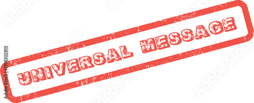 Red textured stamp delivering a powerful universal message for global communication initiatives worldwide