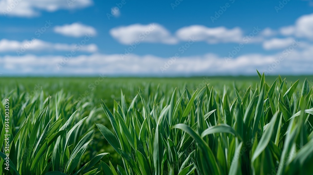 Obraz premium Advanced fertilizer granule technology showcased among thriving agricultural fields, promising high yields in planting seasons. A panoramic view capturing lush crops in every direction under a