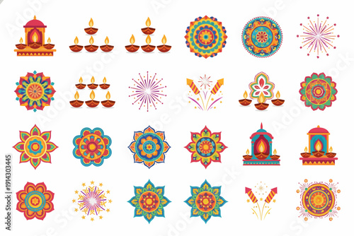 Colorful Diwali Designs, Digital Art, Vibrant Celebration, Artistic Viewpoint, Cultural Theme