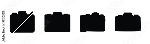 Four icons representing different types of document folders Vector, illustration