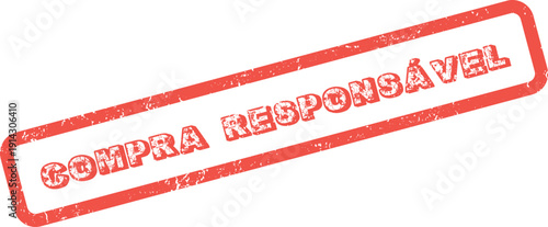 Red Grungy Responsible Purchase Stamp Symbolizing Ethical Consumerism and Conscious Shopping Practices