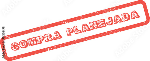 Strategic Planned Purchase Red Rubber Stamp Indicating Thoughtful Financial Decisions