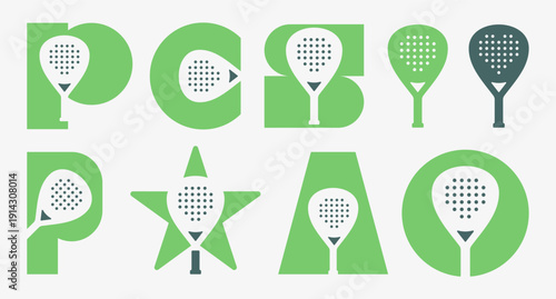 PADEL PICKLE BALL RACKET SPORT CLUB LOGO SET