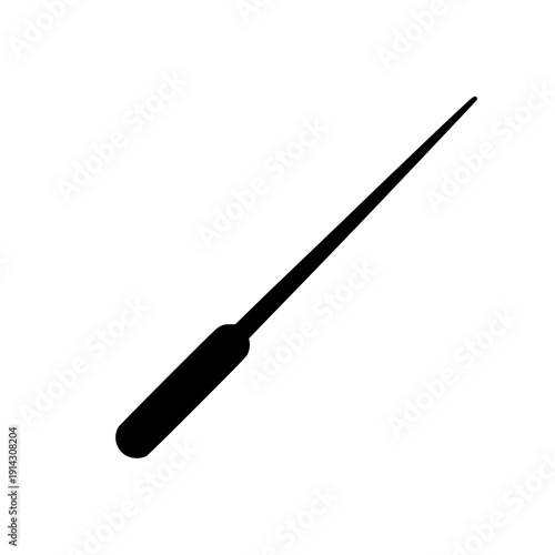 Screwdriver tool icon in black silhouette style