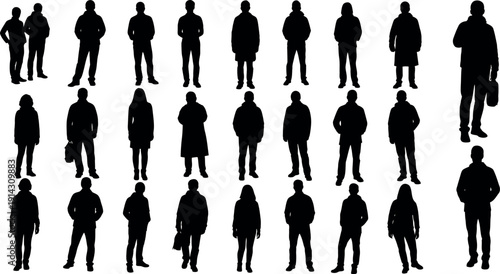 Collection of diverse human silhouettes