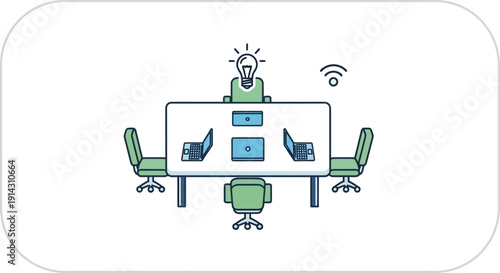 Business team meeting for idea generation and strategic planning.