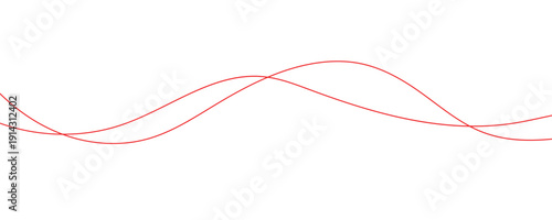 Abstract red wavy line background illustration