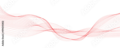 Abstract red wavy line background illustration