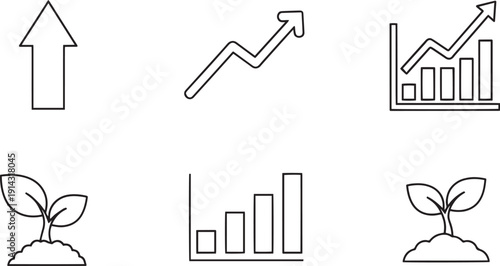Professional Small Business Growth Icon Pack Vector Collection