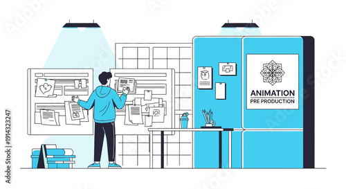 Animator Planning Animation Pre-Production at Studio