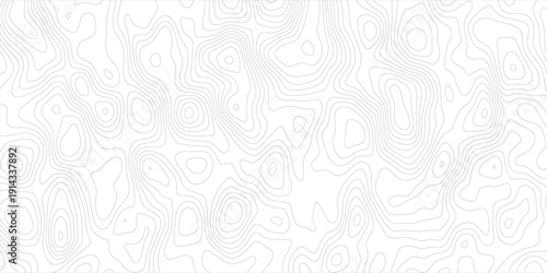 Minimal terrain contour map with smooth curves, subtle grey tones, and concentric elevation patterns forming a clean monochrome geographic texture for cartography and modern design use