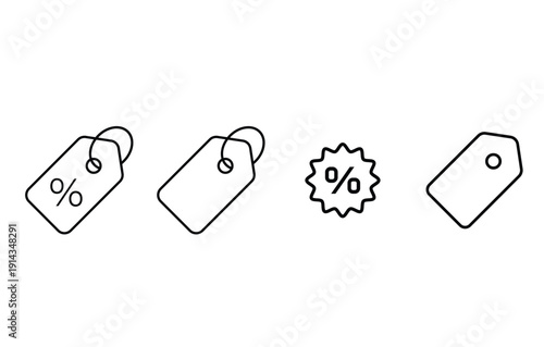 Price Tags for Product icons vector.