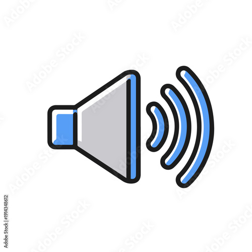 volume 3D icon vector on a white background Vector color 3D icon on a white background