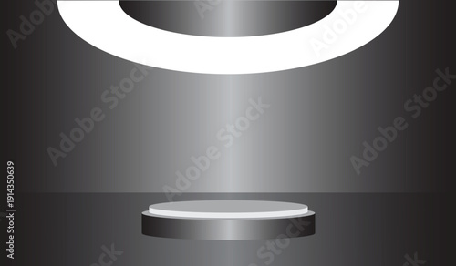 Abstract scene background. Cylinder podium on blue background. Product presentation, mock up, show cosmetic product, Podium, stage pedestal or platform.