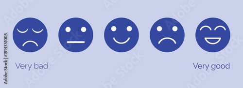 Vector Emoji Set with Different Reactions for Social Network Facebook emoticon buttons Isolated on White Background.