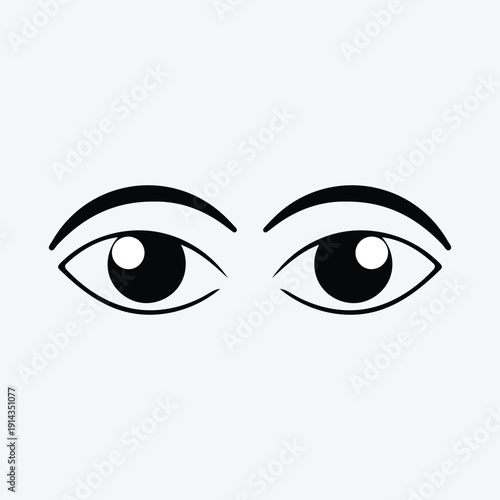 simple eye icon. eyesight symbol vector illustration
