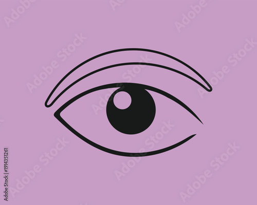 simple eye icon. eyesight symbol vector illustration
