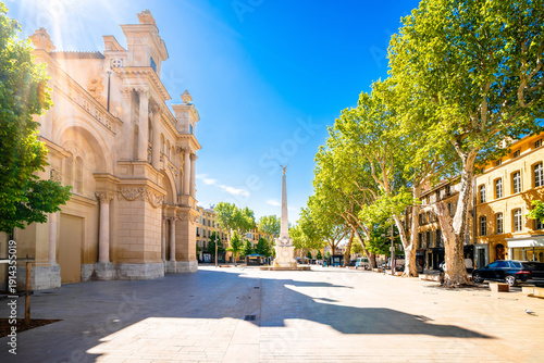 Wallpaper Mural Aix En Provence scenic colorful square and obelisk view Torontodigital.ca