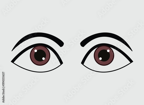 eye see view look vision girl optic eyelashes vector illustration isolated