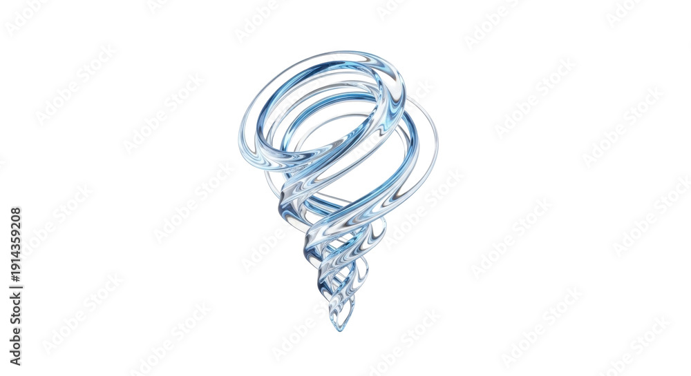 Naklejka premium Abstract Blue and White Swirl
