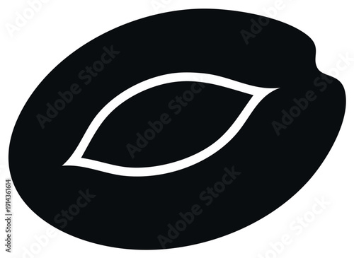 Minimalist artist palette silhouette icon vector graphic for art and design