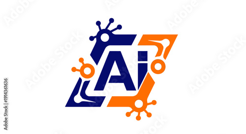 Modern abstract black logo design element on white background.