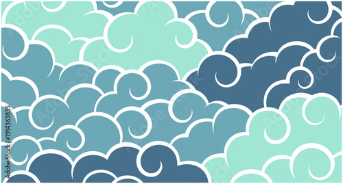 和風の雲の模様