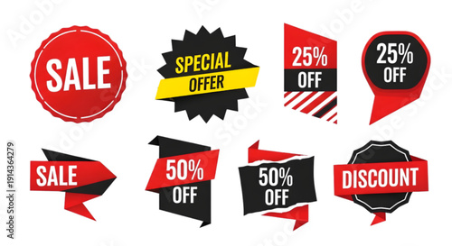 Special Offer Promotional Badges | Discount and Sale Labels Vector Pack for Marketing, Shop and Product Design
