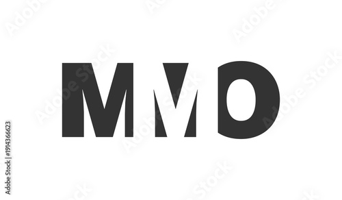 MMO logo design. Initial letter M M O bold font style for tech startups, consulting, corporate branding. Creative company name, headlines typography identity, trendy logotype.