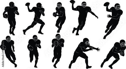 American football player silhouette graphic