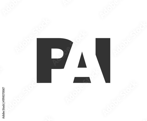PAI logo design. Initial letter P A I bold font style for tech startups, consulting, corporate branding. Creative company name, headlines typography identity, trendy logotype.