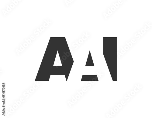AAI logo design. Initial letter A A I bold font style for tech startups, consulting, corporate branding. Creative company name, headlines typography identity, trendy logotype.