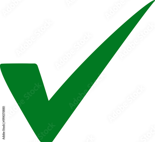 Green check mark icon sign