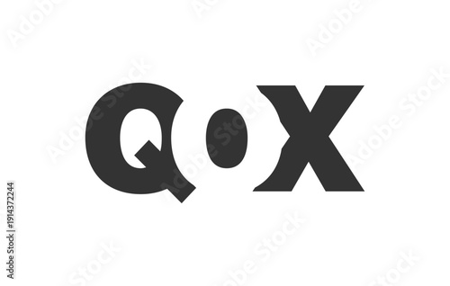 QOX logo design. Initial letter Q O X bold font style for tech startups, consulting, corporate branding. Creative company name, headlines typography identity, trendy logotype.