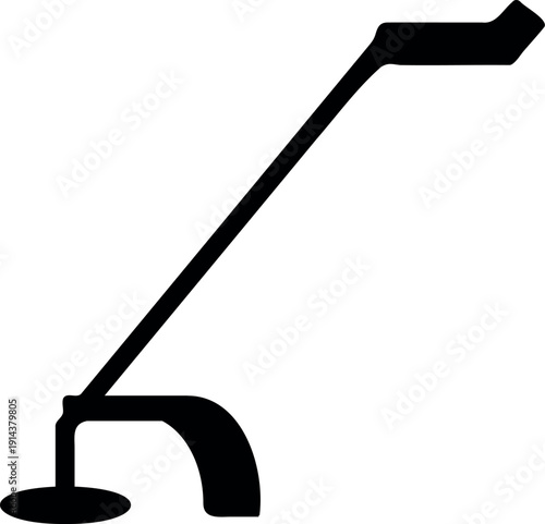 Black silhouette of lawn mower