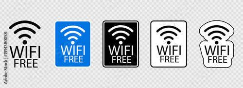 Wifi zone signal with free password vector and cool icon logo. Sticker sign symbol with router wave wlan and fi set round. Signage spot wifi with area label free and access poster password