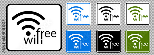 Wifi zone signal for free password vector and cool icon logo. Sticker sign symbol for router wave wlan and fi set round. Wifi spot network for free label public and password poster wi-fi