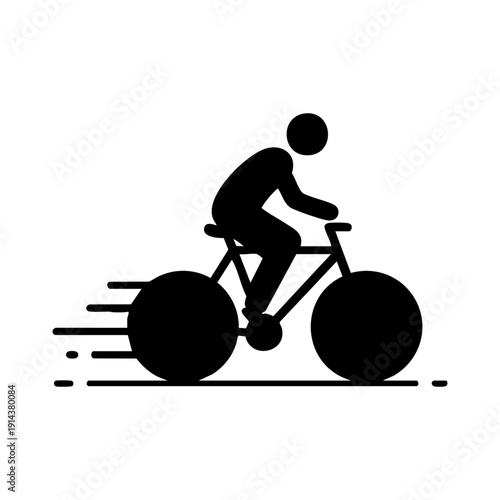 Person riding bicycle