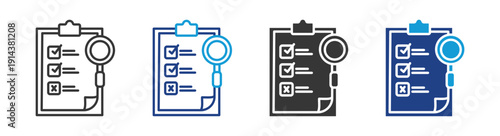  evaluation icon set multiple style collection	