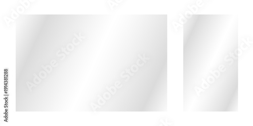 Photos Two realistic window glass reflection, shiny transparent glass panel, clear plas