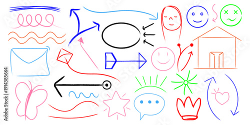 vector set of brushes hand drawing