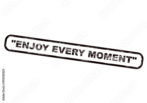 Distressed black rubber stamp with the motivational phrase 