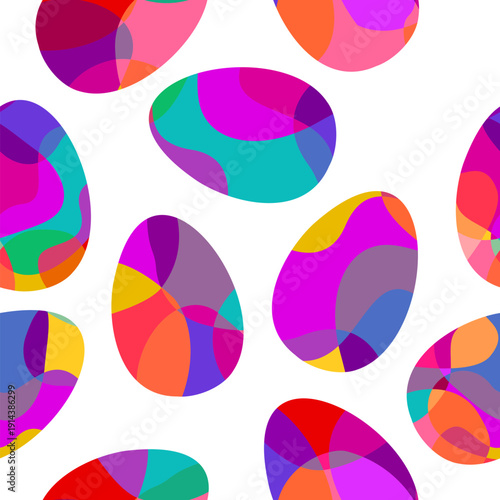 Seamless Easter egg background. hand drawn. Not AI, Vector illustration.