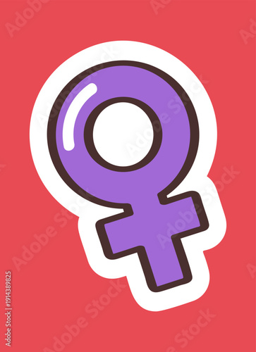 Feminine symbol Women Day sticker
