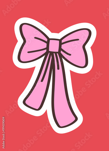 Cute bow Women Day sticker